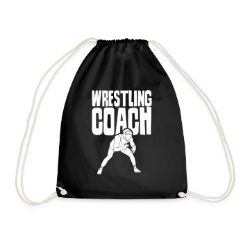 Wrestling Trainer Ringkampf Ringer Ringen - Turnbeutel - Schwarz - Vorne