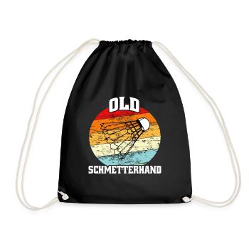 Old Schmetterhand Badminton - Turnbeutel - Schwarz - Vorne