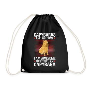 Capybara are fantastic South America capybara - Drawstring Bag - black - Front