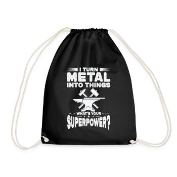 Forgeron Maréchal-ferrant Enclume Fer Forgé - Sac de sport léger - noir - Devant
