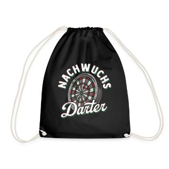 Nachwuchs Darter Dartspieler Dart Geschenk Kinder - Turnbeutel - Schwarz - Vorne