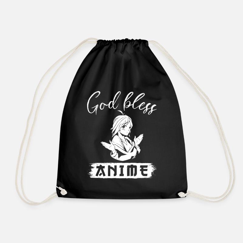 Anime - Drawstring Bag - black