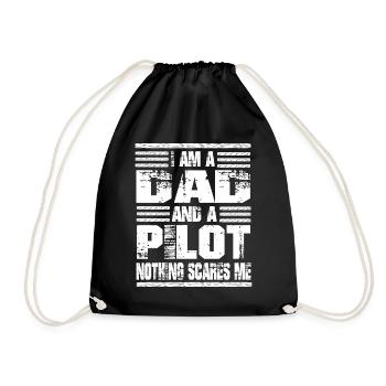 Je suis un père et un pilote Rien ne me fait peur - Sac de sport léger - noir - Devant