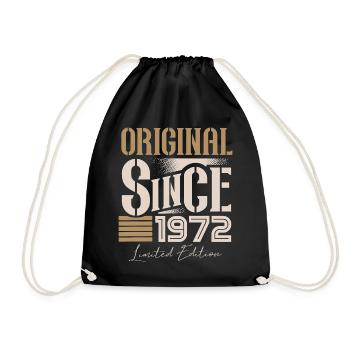 Né en 1972 Anniversaire Année vintage rétro - Sac de sport léger - noir - Devant