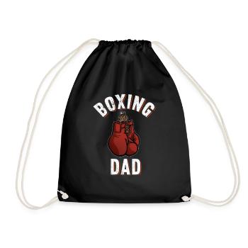 Boxing Dad Fist Fight Sparring Boxing Gloves - Drawstring Bag - black - Front