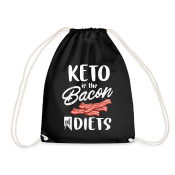 Keto Tshirt - Turnbeutel - Schwarz - Vorne