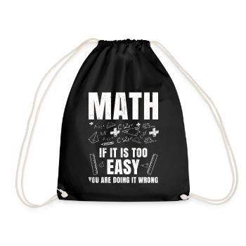 Mathematik Tshirt Professor Geometrie Algebra Pi - Turnbeutel - Schwarz - Vorne