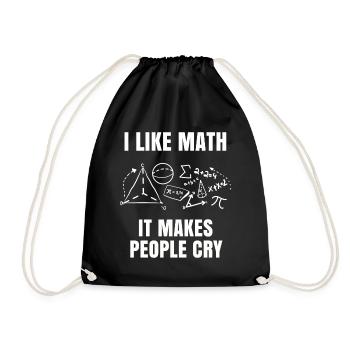 Mathe - Turnbeutel - Schwarz - Vorne