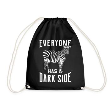Zebra - Drawstring Bag - black - Front