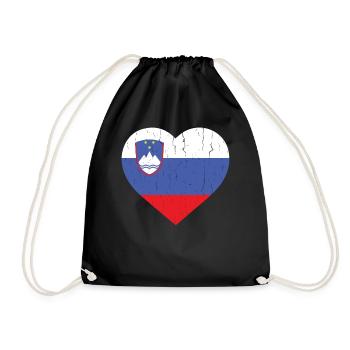 SLOVENIA - Drawstring Bag - black - Front