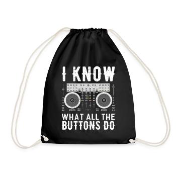 DISC JOCKEY - Drawstring Bag - black - Front