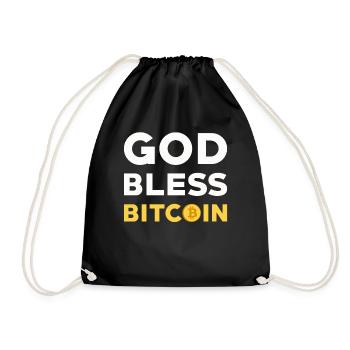 Bitcoin - Drawstring Bag - black - Front