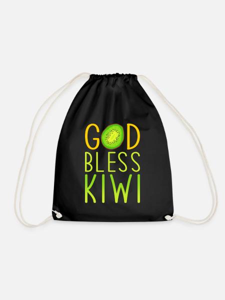 Kiwi Liebe Spruch - Turnbeutel - Schwarz