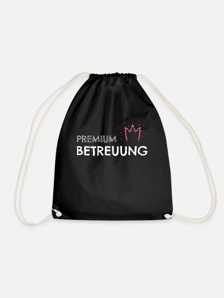 Premium Betreuung Betreuerin MFA - Turnbeutel - Schwarz