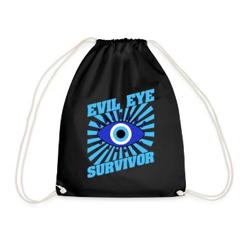 Nazar La protection des mauvais yeux pour les Ein grecs - Sac de sport léger - noir - Devant