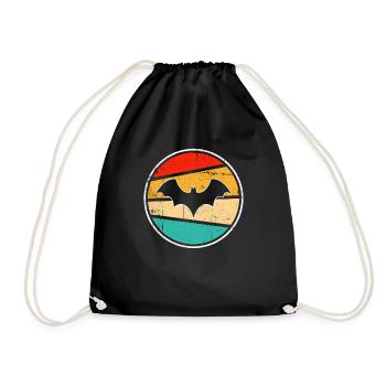 Chauve-souris rétro - Sac de sport léger - noir - Devant