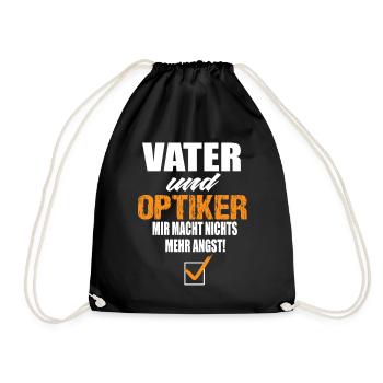 Vater und Optiker - Turnbeutel - Schwarz - Vorne