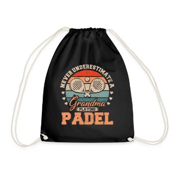 Cool Ne sous-estimez jamais une grand-mère jouant au padel - Sac de sport léger - noir - Devant