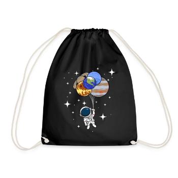 Astronaute Ballons Planète Étoiles Flying Nerd - Sac de sport léger - noir - Devant