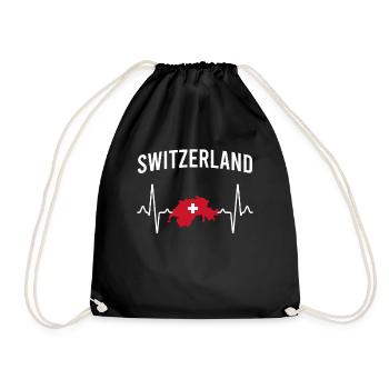 Suisse Heartbeat - Sac de sport léger - noir - Devant