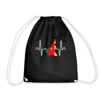 Cameroun Heartbeat - Sac de sport léger - noir - Devant