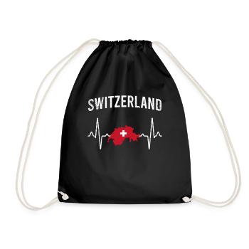 Suisse Heartbeat - Sac de sport léger - noir - Devant