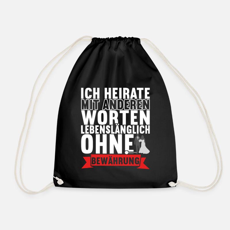 Junggesellenabschied - Turnbeutel - Schwarz