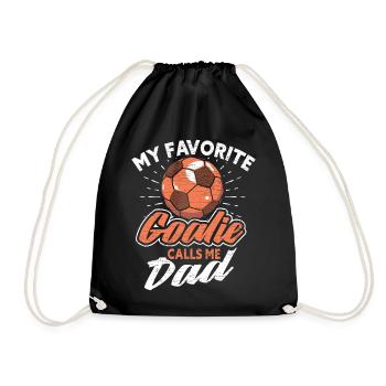 Fußballer Fußball Papa - Turnbeutel - Schwarz - Vorne