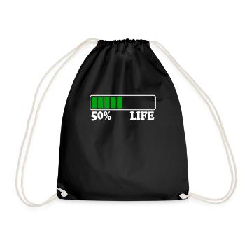 50e anniversaire 50% de vie 50 ans de vie Poutre de chargement - Sac de sport léger - noir - Devant