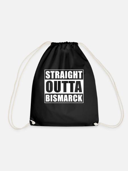 Straight outta Bismarck North Dakota - Turnbeutel - Schwarz