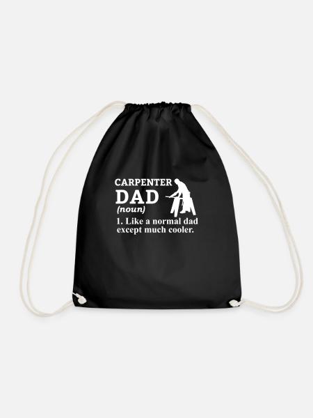 Carpenter Carpenter Woodworking Carpenter - Drawstring Bag - black
