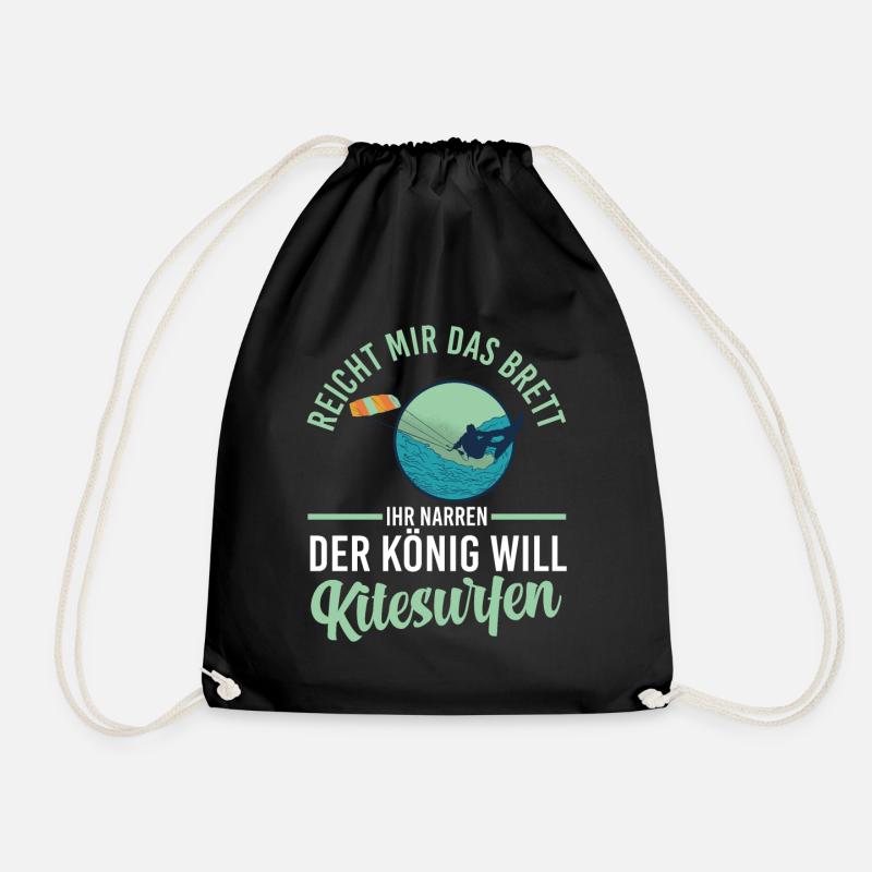Kitesurfen - Turnbeutel - Schwarz