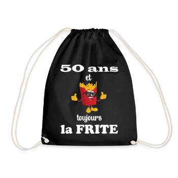 50 years and still the Frite - Anniversary 50 years - Drawstring Bag - black - Front