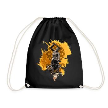 Hercules Fountain Augsburg - Drawstring Bag - black - Front