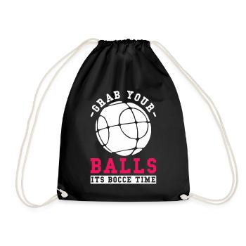 Pétanque Boule Prenez vos balles c’est l’heure de la pétanque - Sac de sport léger - noir - Devant