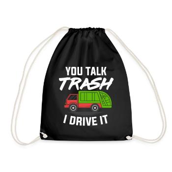 Garbage Man Gift Garbage Garbage Collection Waste Profession - Drawstring Bag - black - Front