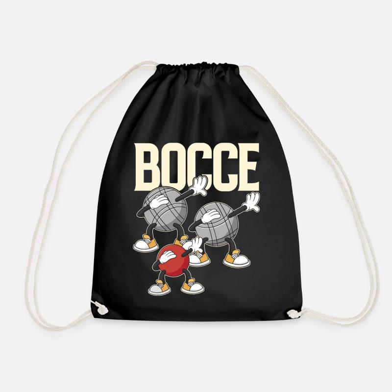 Dabbing Bocce Ball avec Jack Bocci Dab Game Bocce - Sac de sport léger - noir