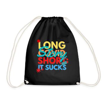Long Story Short: It sucks - Turnbeutel - Schwarz - Vorne