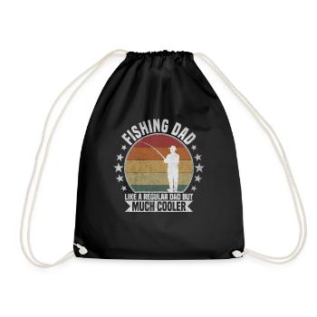 Fishing Dad - Turnbeutel - Schwarz - Vorne
