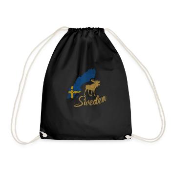 Sweden Schweden - Turnbeutel - Schwarz - Vorne