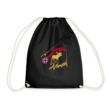 Norway Norwegen - Drawstring Bag - black - Front