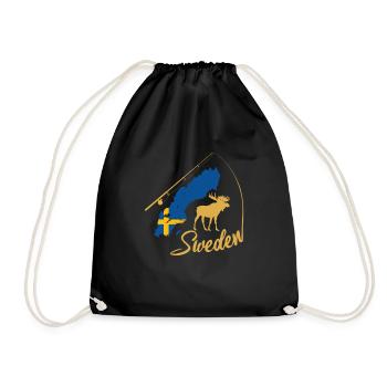 Sweden Schweden - Turnbeutel - Schwarz - Vorne