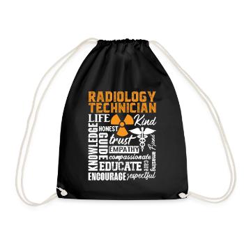 Radiology X-ray Technician Radiology Technician - Drawstring Bag - black - Front