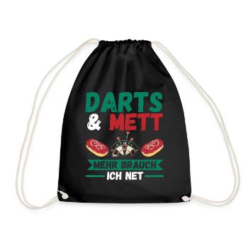 Darts Mett Dart - Turnbeutel - Schwarz - Vorne