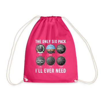 Pilot - Drawstring Bag - fuchsia - Front