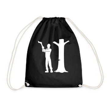Lumberjack Profession Training Forester Gift - Drawstring Bag - black - Front