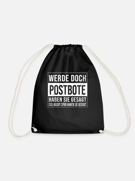 Postboten Geburtstag lustiges Postbote Postboten - Turnbeutel - Schwarz