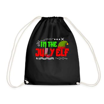 Chemise de Noël en juillet, je suis l’elfe de juillet mignon - Sac de sport léger - noir - Devant