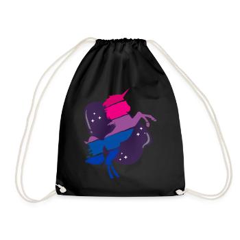 Bisexuel Bi Pride Flag Licorne - Sac de sport léger - noir - Devant