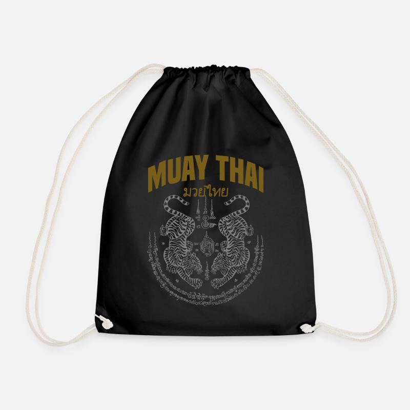 Thai Art Tigers Muay Thai Fighter - Turnbeutel - Schwarz